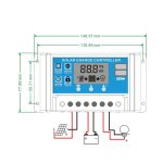 Contrôleur de charge solaire 20 a, panneau solaire amélioré, port usb, régulateur intelligent de batterie, ... Contrôleur de charge solaire 20 a, panneau solaire amélioré, port usb, régulateur intelligent de batterie, ...