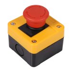Coque en plastique 660v 10a, 1 pice, panneau rouge, arrt d'urgence, bouton - poussoir champignon, nouveau ...