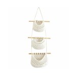Corbeille  fruits suspendue en coton  3 niveaux ¿ support de rangement de cuisine peu encombrant pour ...