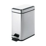 Corbeille - poubelle rectangulaire 5l en acier inox