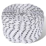 Corde de bateau tresse polyester 10 mm 250 m blanc