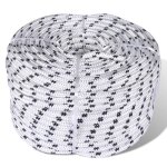 Corde de bateau tresse polyester 8 mm 500 m blanc