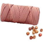 Corde de macram en coton naturel pour confection murale, cintres pour plantes, artisanat, emballage ...
