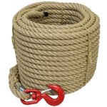 Corde à poulie avec crochet Ø20mm x 30 m werkapro Corde à poulie avec crochet Ø20mm x 30 m werkapro