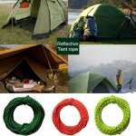 Corde rflchissante coupe - vent pour tente de camping, 15m, diamtre 2. 5mm, auvent