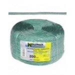 Corde tressée en polypropylène blanc / vert (bobine 200 m) Corde tressée en polypropylène blanc / vert (bobine 200 m)