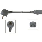 Cordon dalimentation noir cee 77 90 c13 l2 m h05vv f 3g100 mm