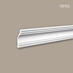 Corniche 150102 profhome moulure de plafond polyurthane dcorative style no - classicisme blanc 2 m ...