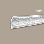 Corniche 150125 profhome moulure d�corative style rococo - baroque blanc 2 m