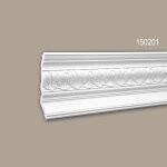 Corniche 150201 profhome moulure plafond polyurthane dcorative style no - classicisme blanc 2 m