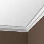 Corniche de plafond 150127 profhome moulure polyur�thane d�corative style n�o - empire blanc 2 m