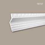 Corniche de plafond 150137 profhome moulure polyurthane dcorative design intemporel classique blanc ...