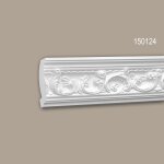 Corniche de plafond polyurthane 150124 profhome moulure dcorative style rococo - baroque blanc 2 m