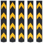 Cornière de protection réfléchissante 5 pcs caoutchouc 80 cm Cornière de protection réfléchissante 5 pcs caoutchouc 80 cm