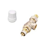 Corps thermostatique �querre invers�e en laiton, raccord femelle 12 / 17