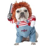 Costumes d'halloween pour chiens, chats, animaux de compagnie, rayures, salopettes amusantes, couteaux, ...