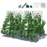Costway lot de 2 support pour plantes grimpantes en m�tal, 122 x 43 cm, treillage jardin pour fruits, ...