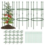 Costway lot de 3 treillis ob�lisque de jardin, 2 hauteur r�glable, support cage a tomates 2 en 1 pour ...