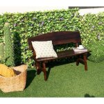 Costway banc de jardin en bois d'pica - 2 places, dossier inclin, charge 325 kg - banquette d'extrieur ...
