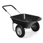 Costway brouette de jardin 2 roues pneus pneumatiques Ø35cm 141l charge max 100kg résistante en fer ... Costway brouette de jardin 2 roues pneus pneumatiques Ø35cm 141l charge max 100kg résistante en fer ...