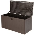 Costway coffre de rangement extrieur 400l - 127, 5 x 64 x 64 cm, malle de jardin verrouillable avec ...