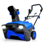 Costway dneigeuse 2300w filaire 15 a avec 2 phares led 50cm largeur goulotte rotative  180 distance ...