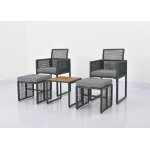 Costway ensemble de meubles de terrasse en osier pe 5 pcs, table basse en bois d'acacia, 2 chaises de ... Costway ensemble de meubles de terrasse en osier pe 5 pcs, table basse en bois d'acacia, 2 chaises de ...