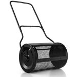 Costway epandeur de compost rouleau 76l 60, 5cm - poigne en forme u - loquets latraux - rouleau en ...