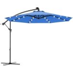 Costway parasol déporté 3m excentré avec 24 led lampe solaire en polyester imperméable hauteur 250cm ... Costway parasol déporté 3m excentré avec 24 led lampe solaire en polyester imperméable hauteur 250cm ...
