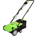 Costway scarificateur electrique 1500w - largeur de travail 32 cm - bac de ramassage 30 l - 3 profondeurs ...