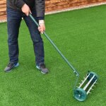 Costway scarificateur manuel rouleau d'arateur avec confortable longue poigne pour pelouse gazon jardin ...