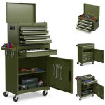 Costway servante caisse  outils 4 tiroirs amovible etagre rglable planche  outils 4 roues verrouillables ...