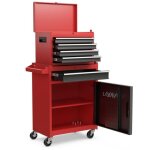 Costway servante caisse  outils 4 tiroirs compartiment amovible etagre rglable planche  outils roues ...