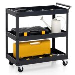 Costway servante datelier, chariot pour outil sur roulettes universelles, 3 etagres ouvertes 76 x ...