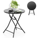 Costway table basse de jardin pliante en verre trempé - cadre en métal, dispositif de fixation - table ... Costway table basse de jardin pliante en verre trempé - cadre en métal, dispositif de fixation - table ...