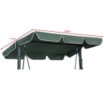 Costway toit de rechange pour balancelle 168x114cm vert toit de auvent imperméable en polyester pour ... Costway toit de rechange pour balancelle 168x114cm vert toit de auvent imperméable en polyester pour ...