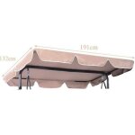 Costway toit de rechange pour balancelle de jardin 191x132cm beige toit de auvent imperméable en polyester ... Costway toit de rechange pour balancelle de jardin 191x132cm beige toit de auvent imperméable en polyester ...
