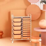 Costway tour de rangement a roulettes - 15 tiroirs amovibles - 4 roues (2 avec frein) - 63 x 37 x 87 ... Costway tour de rangement a roulettes - 15 tiroirs amovibles - 4 roues (2 avec frein) - 63 x 37 x 87 ...