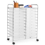 Costway tour de rangement a roulettes - 20 tiroirs amovibles 64 x 39 x 88 cm format a4 et lettre transparent ... Costway tour de rangement a roulettes - 20 tiroirs amovibles 64 x 39 x 88 cm format a4 et lettre transparent ...