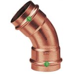 Coude cuivre 45 femelle / femelle � sertir - diam�tre 15 viega