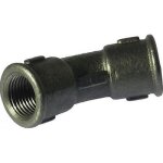 Coude fonte 45 femelle / femelle - filetage 20 / 27 noir codital