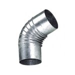 Coude pole galvanis de 100 mm 45.