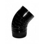 Coude pole noir vitrifi de 90 mm. 45.