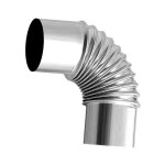 Coude de tuyau de poele, coude de four a 90 degres, rallonge de cheminee, adaptateur de conduit de fumee, ...
