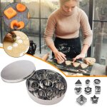 Coupe - argile rond et carr en acier inoxydable, 24 pices / lot, 2 - 4cm, moule de coupe artisanal ...