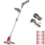 Coupe bordure � batterie 12v lithium 2, 5ah - chargeur 12v - 20 couteaux en nylon inclus ikra