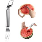Coupe - past�que portable a fourchette, coupe - melon en cubes, coupe - past�que a fourchette