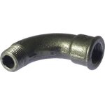Courbe fonte 90 grand rayon m�le / femelle - filetage 20 / 27 noir codital