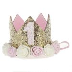 Couronne de princesse pour fete, chapeau couronne pour premier anniversaire de bebe fille, bandeau diademe ...