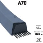 Courroie tondeuse a70 trapzodale - 13 mm x 1825 mm